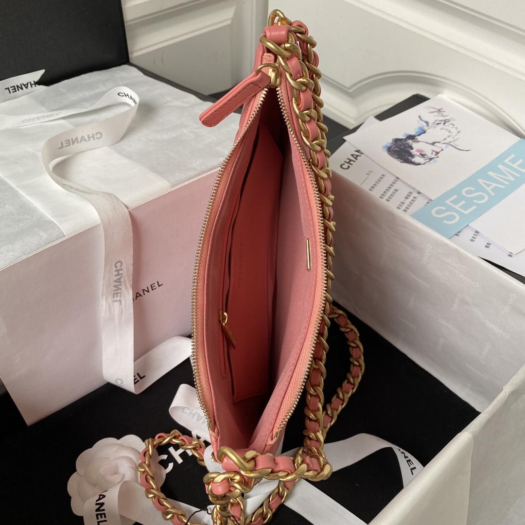 Large Lambskin Hobo Bag AS4368 Pink